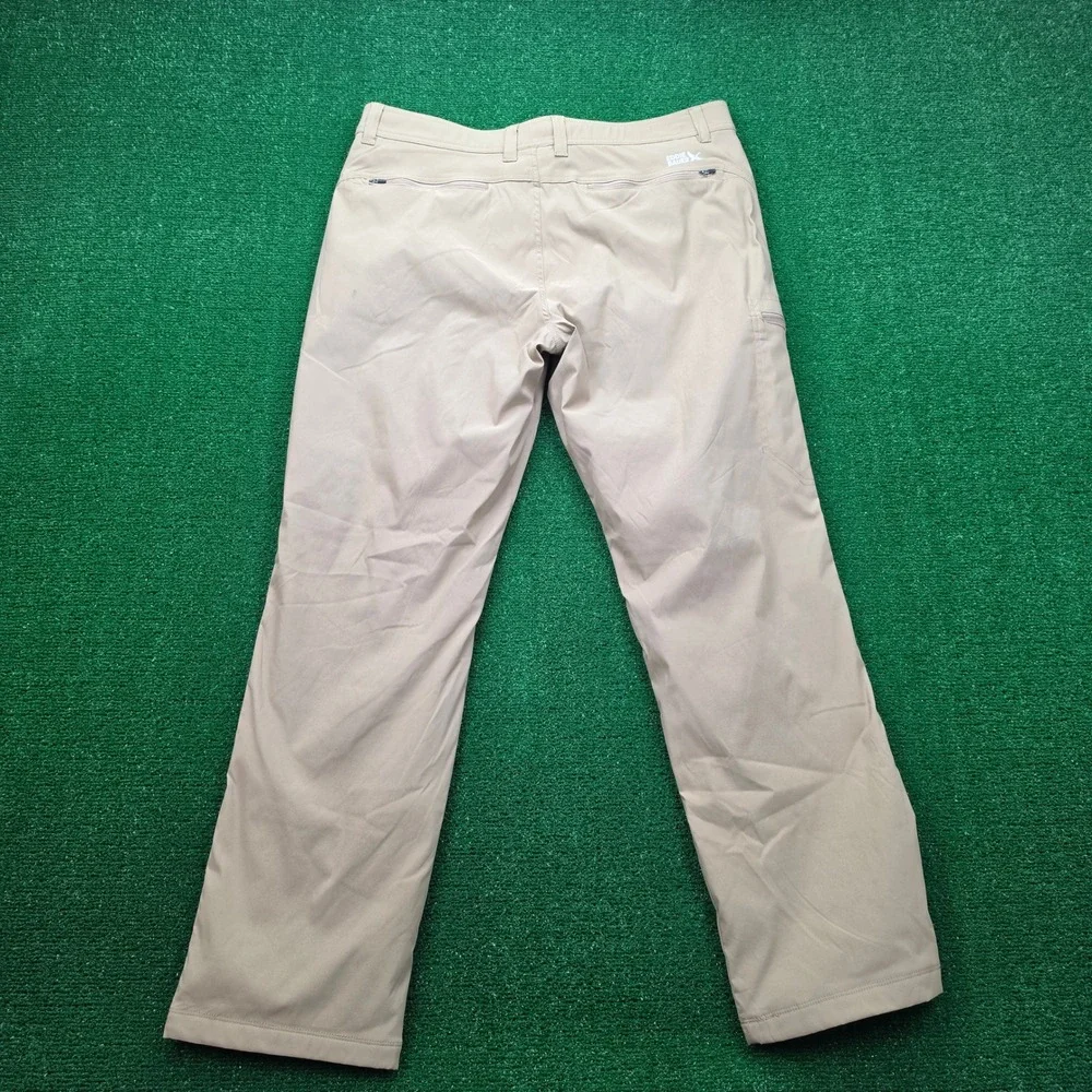 Eddie Bauer Rainier Fleece Lined Outdoor Pants Mens 38x32‎ Beige Hiking Cargo